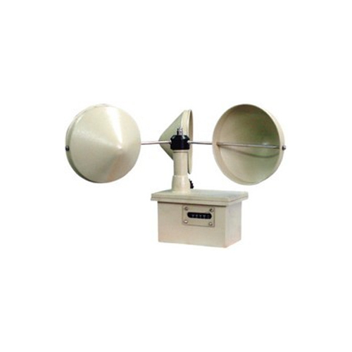 Anemometer with counter, cup shaped
