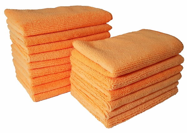 SOFTSPUN Microfiber Cloth - 15 pcs - Small - 20x30 cms - 340 GSM - Orange 