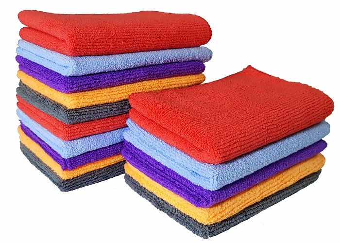 SOFTSPUN Microfiber Cloth - 15 pcs - Small - 20x30 cms - 340 GSM Multicolour