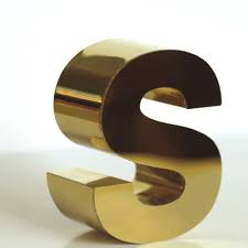 3D titanium letter