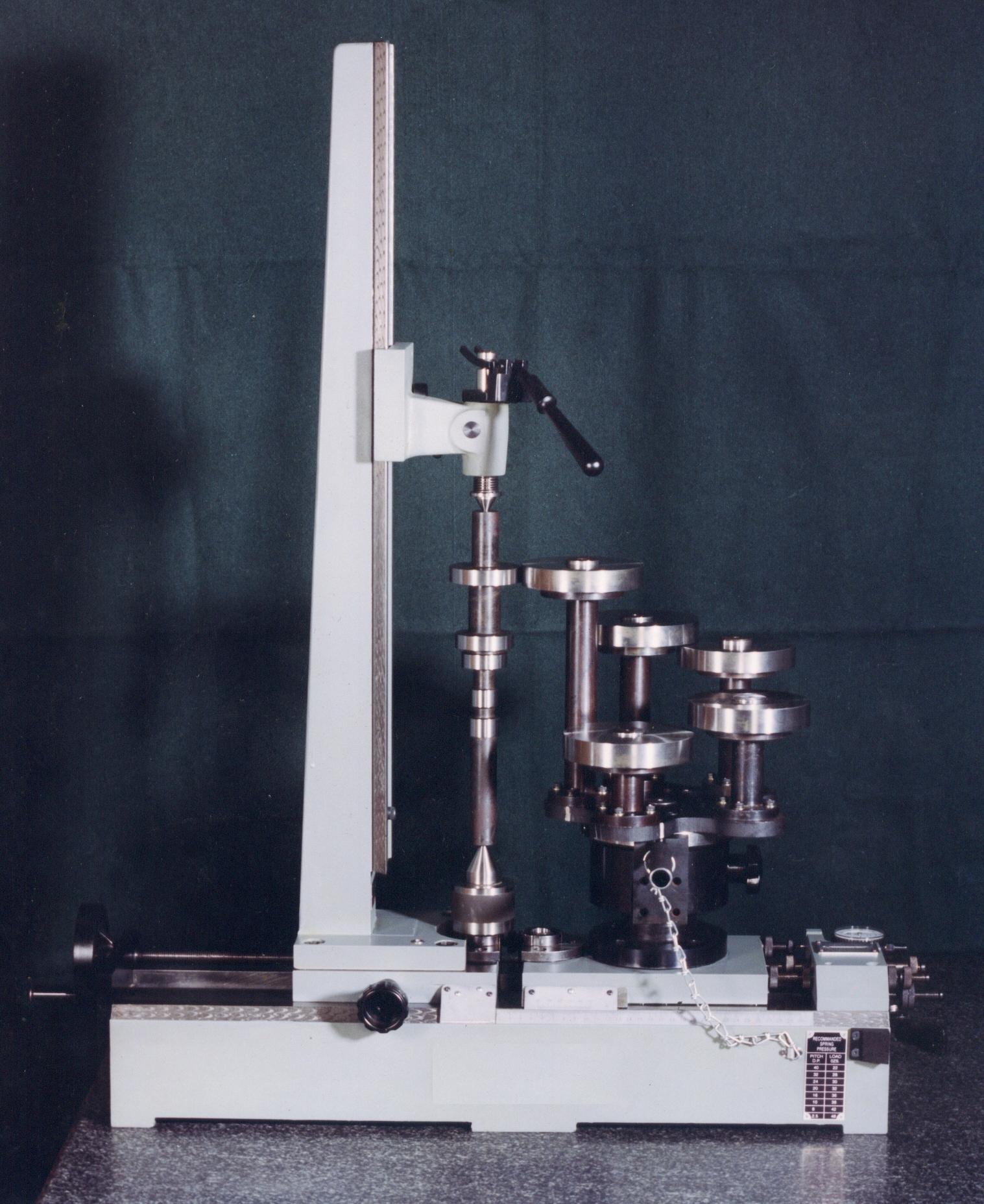Gear Rolling Tester with Indexing Fixture