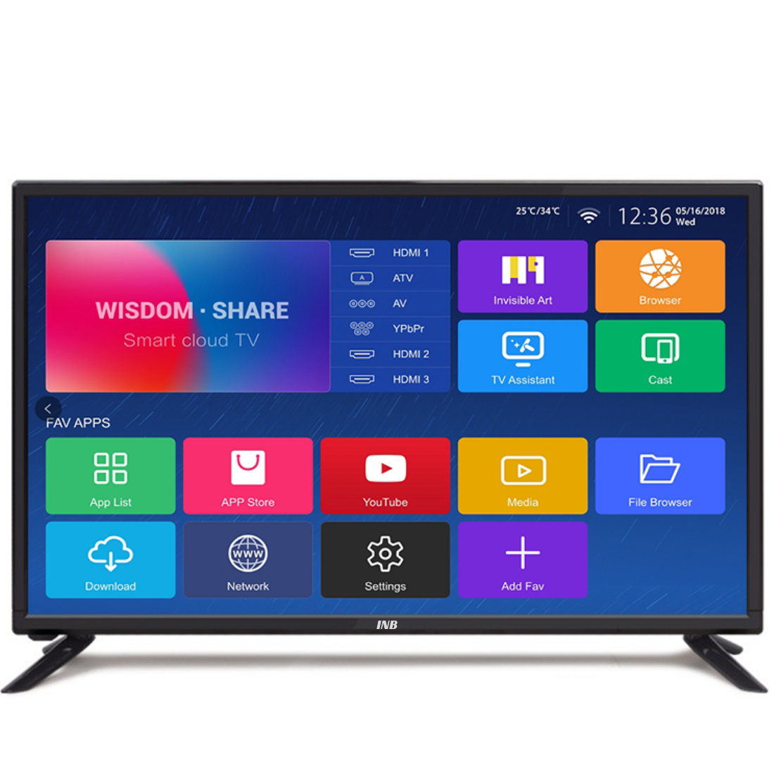 INB 81 cm (32 inches) HD Ready LED TV INBS-32-JMJ (Black) (2018 Model)