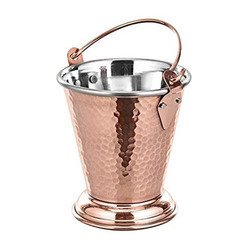 Copper Steel Bucket by Laxman Coppers