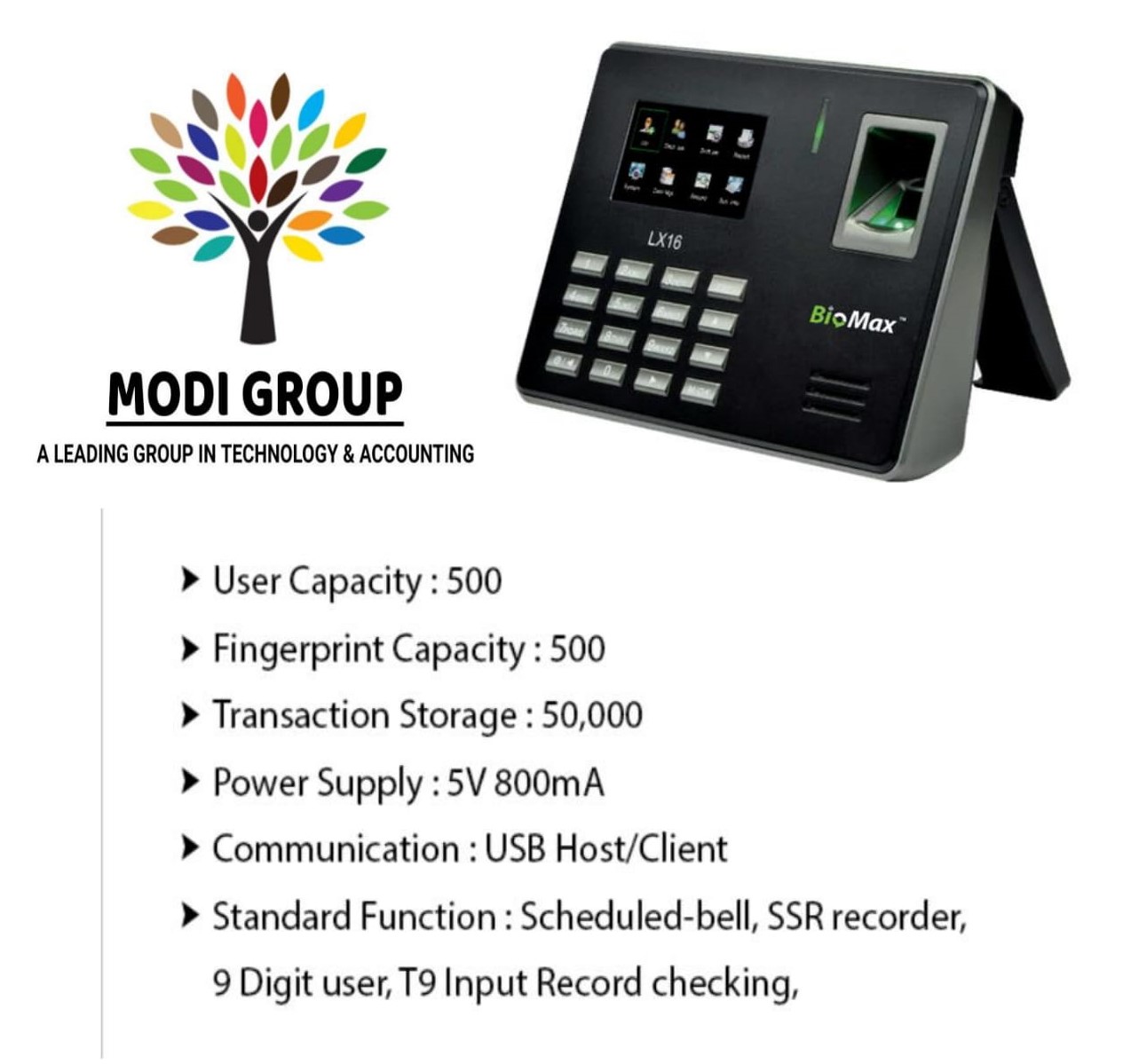 BIOMETRIC FINGERPRINT ATTENDANCE MACHINE