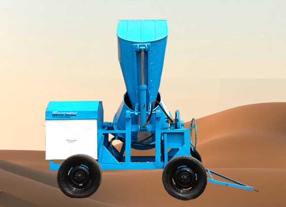 concrete mixer machine with hydraulic hopper machine 