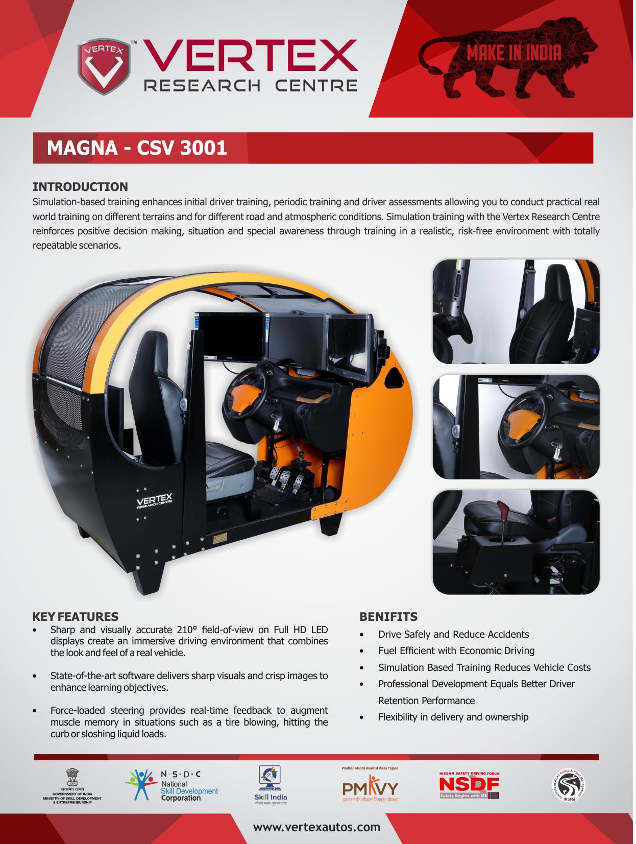 Vertex magna model car driving simulator