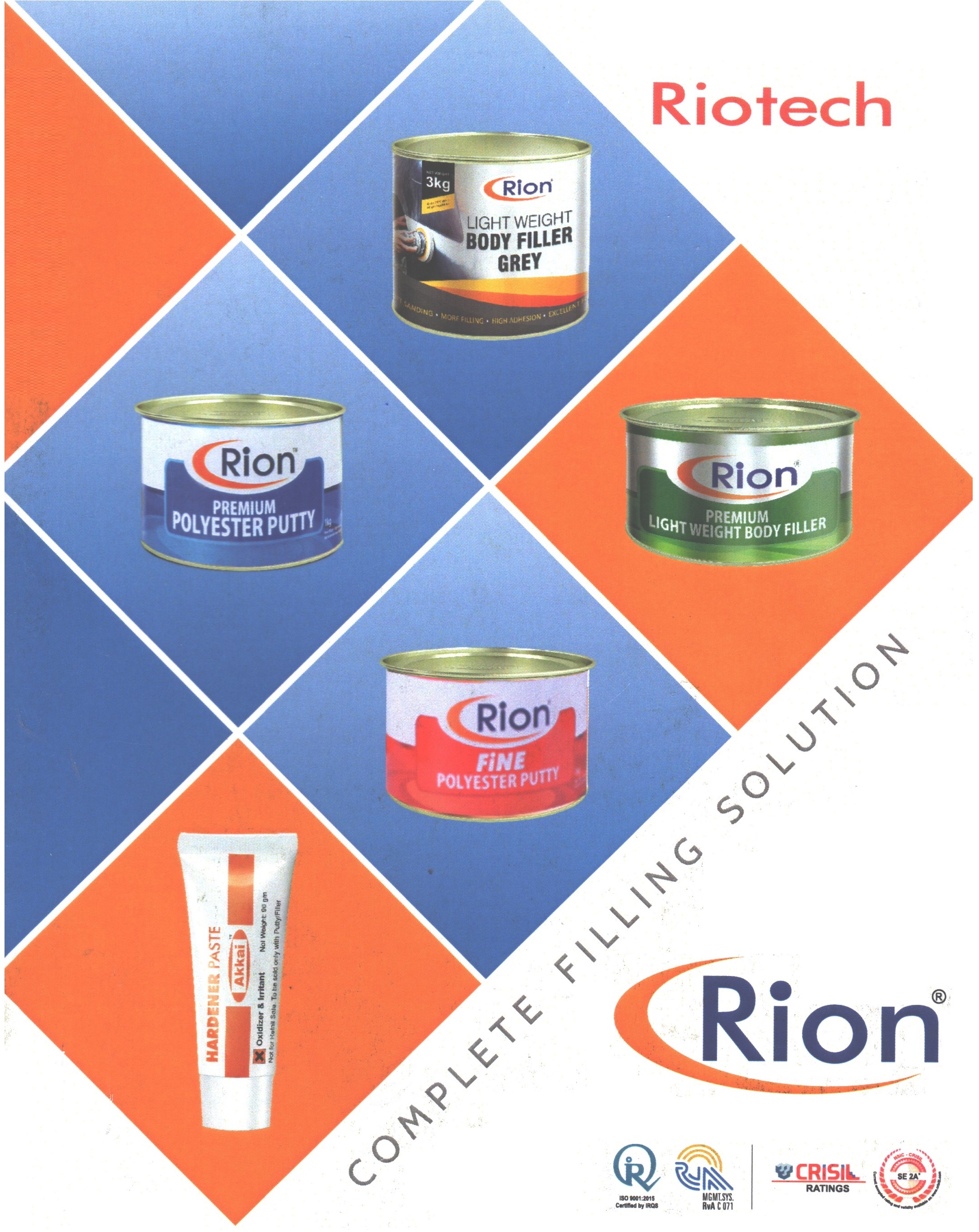Rion Premium Polyester Putty and Body Filler