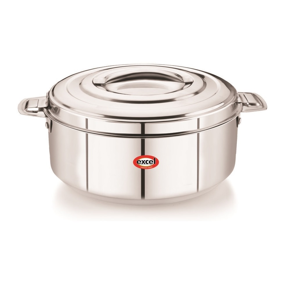 Excel Stainless Steel Double Layer Insulated Casserole/HotPot,chapati Box/chapati Container/hot case (1000 ml)