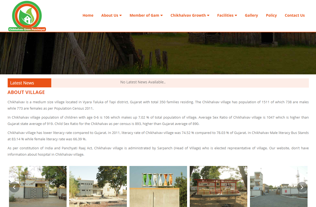 Digital Gram Panchayat Informative Website