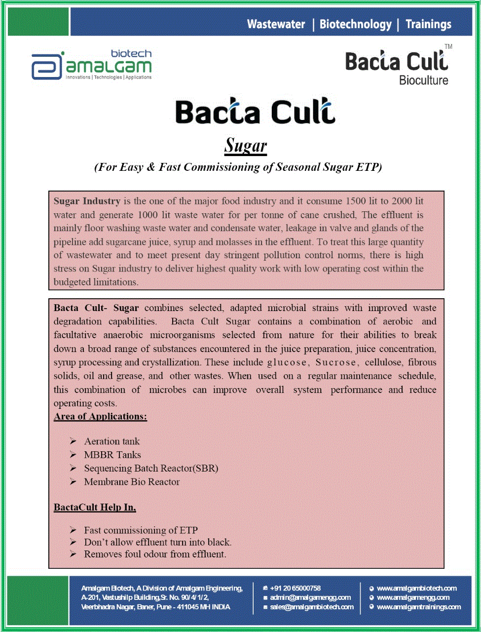 BACTA CULT Sugar