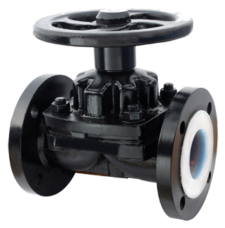 PTFE / FEP / PFA / PVDF Lined Diaphragm Valve