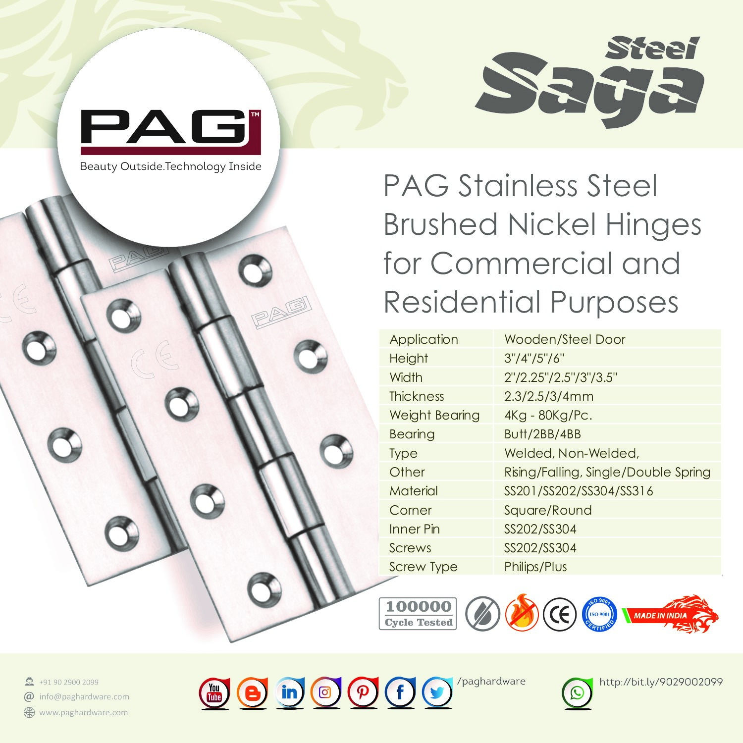 Stainless Steel Hinges