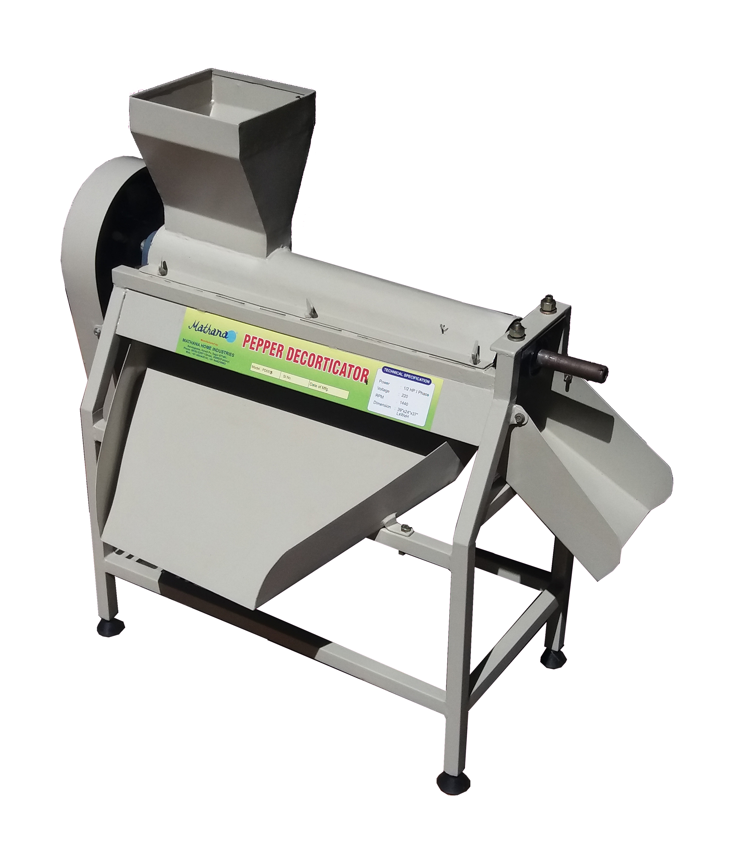 Pepper Decorticator/Separator Machine 