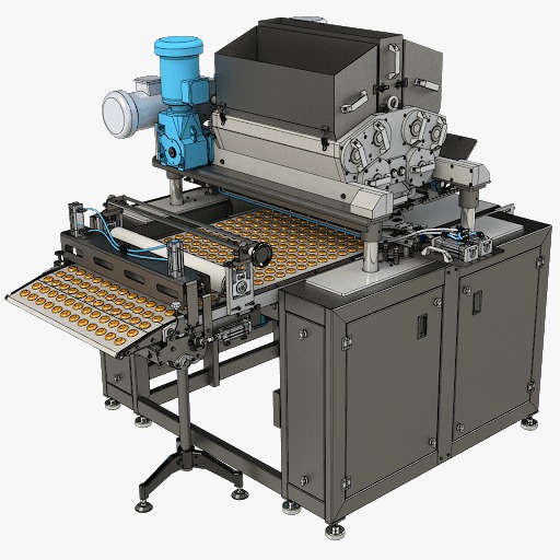 Cookies dropping machine