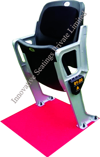 HDPE TIPUP Cushion Seat with Aluminium Stand ( Floor Mount Stand)