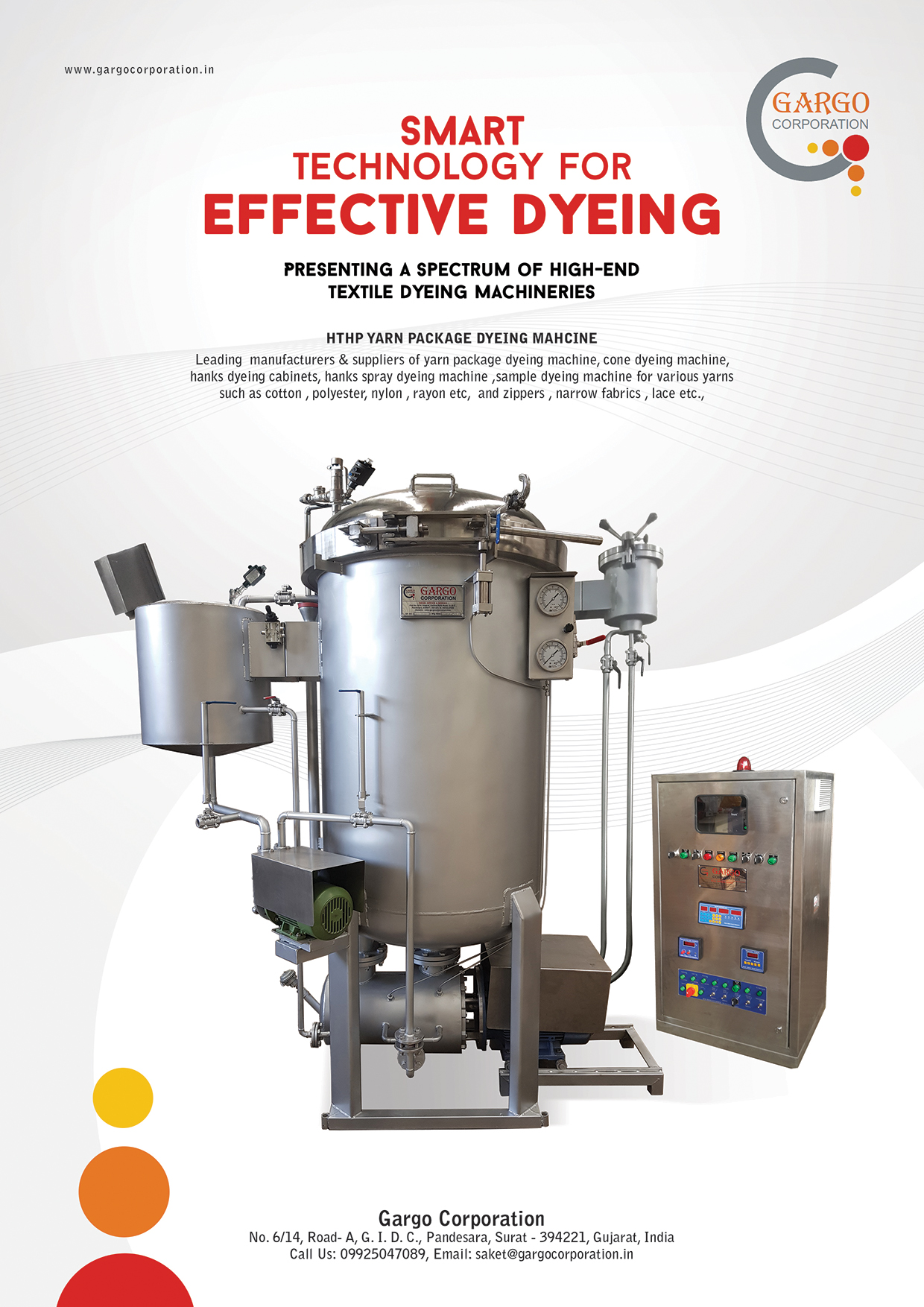 YARN CONE DYEING MACHINE