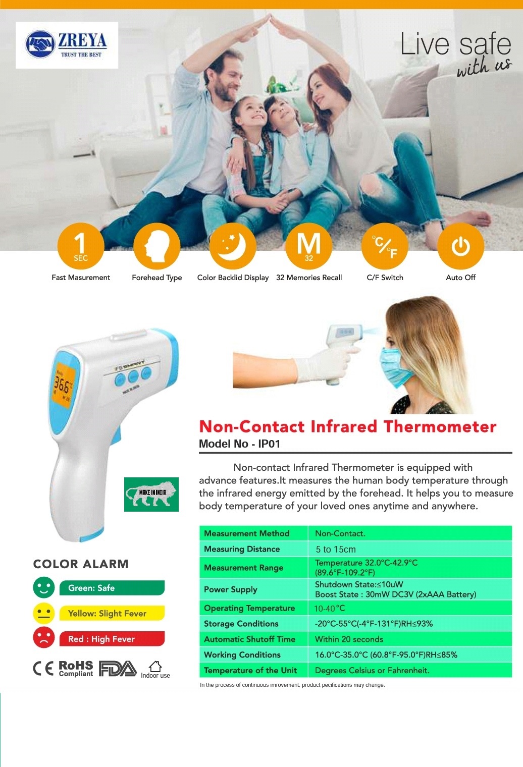 Non contact Infrared Thermometer