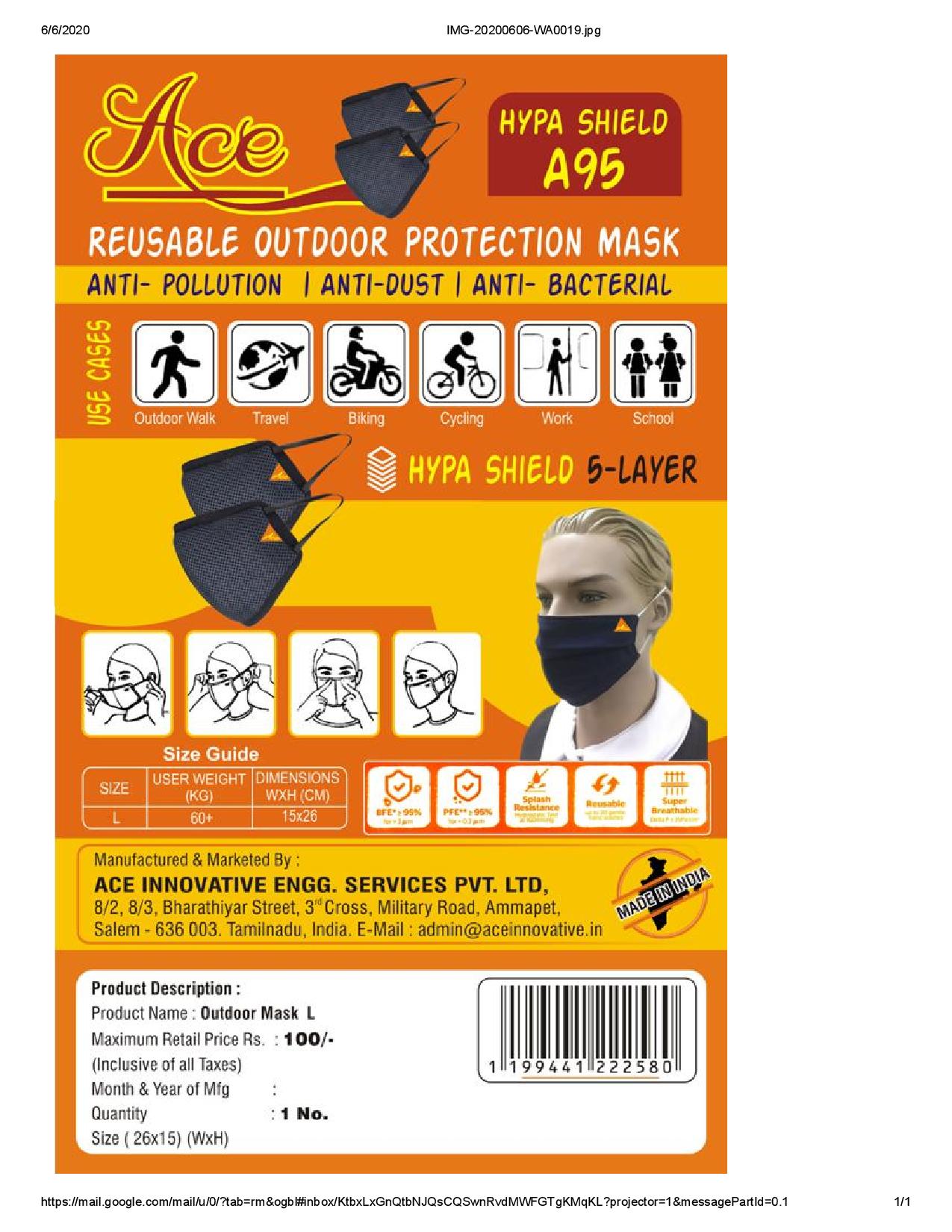 HYPA SHIELD A95 MASK