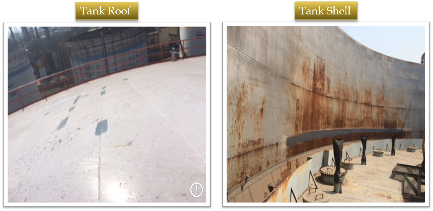 LEAKAGE SEALING ON HYDROCARBON STORAGE TANK