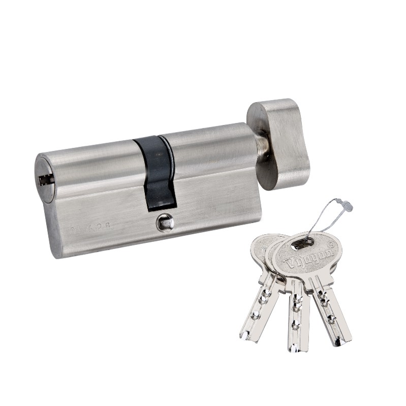 Vijayan Pin cylinder 70mm, one side knob, 3 ultra keys