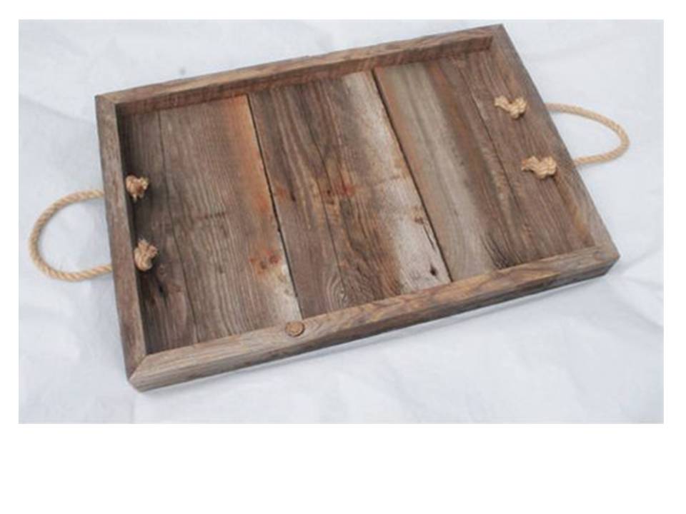 ANTIQUE WOODEN SERVING TRAY