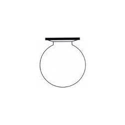 Flasks (Vessels) Reaction Wide Mouth, Flat Flange, 100 mm. I.D., 150 mm O.D. 