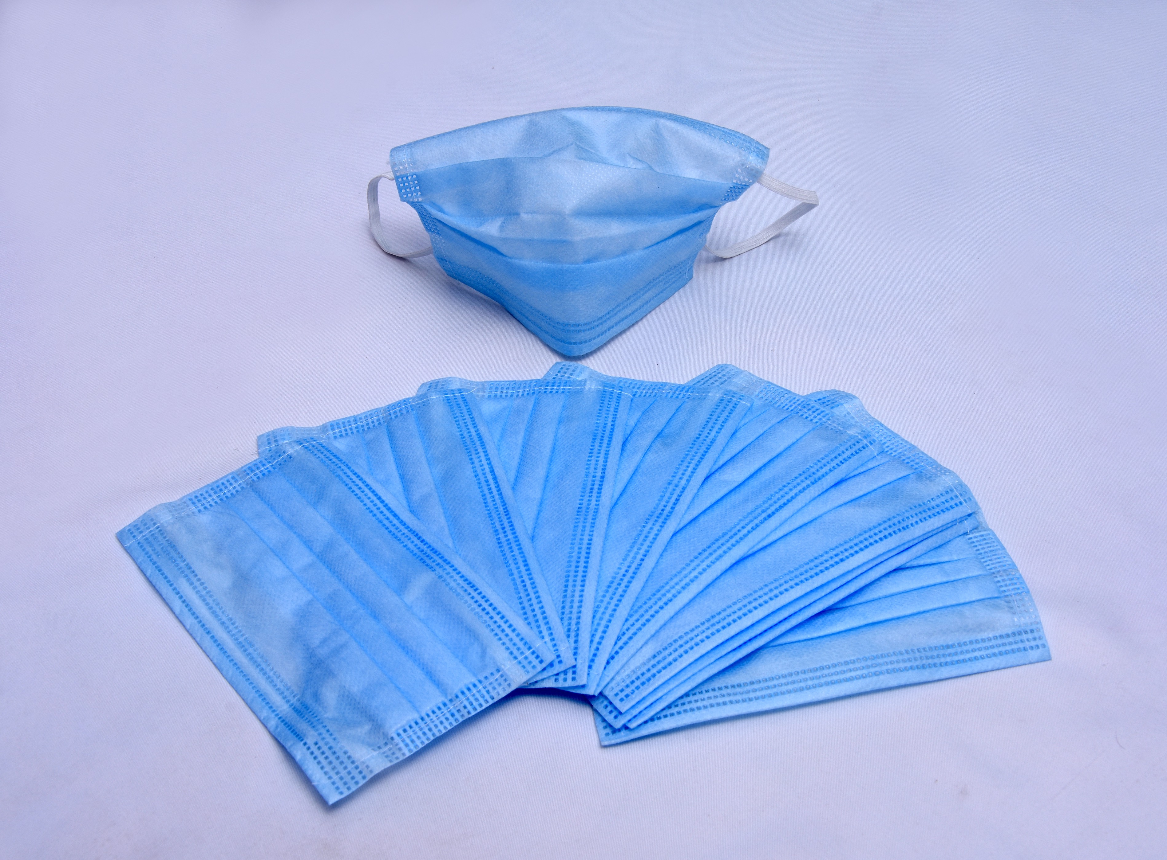 PRO ACT 3 Ply Non Surgical Disposable Face Mask with Integrated Nose Strip and Elastic Ear-loops