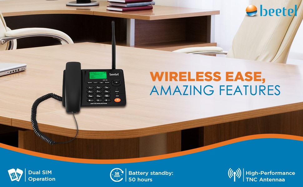 BEETEL F2 GSM Dual SIM BASED DIGITAL CALLER ID 2G/3G GSM FWP WITH HF SPEAKER Fixed Wireless Phone