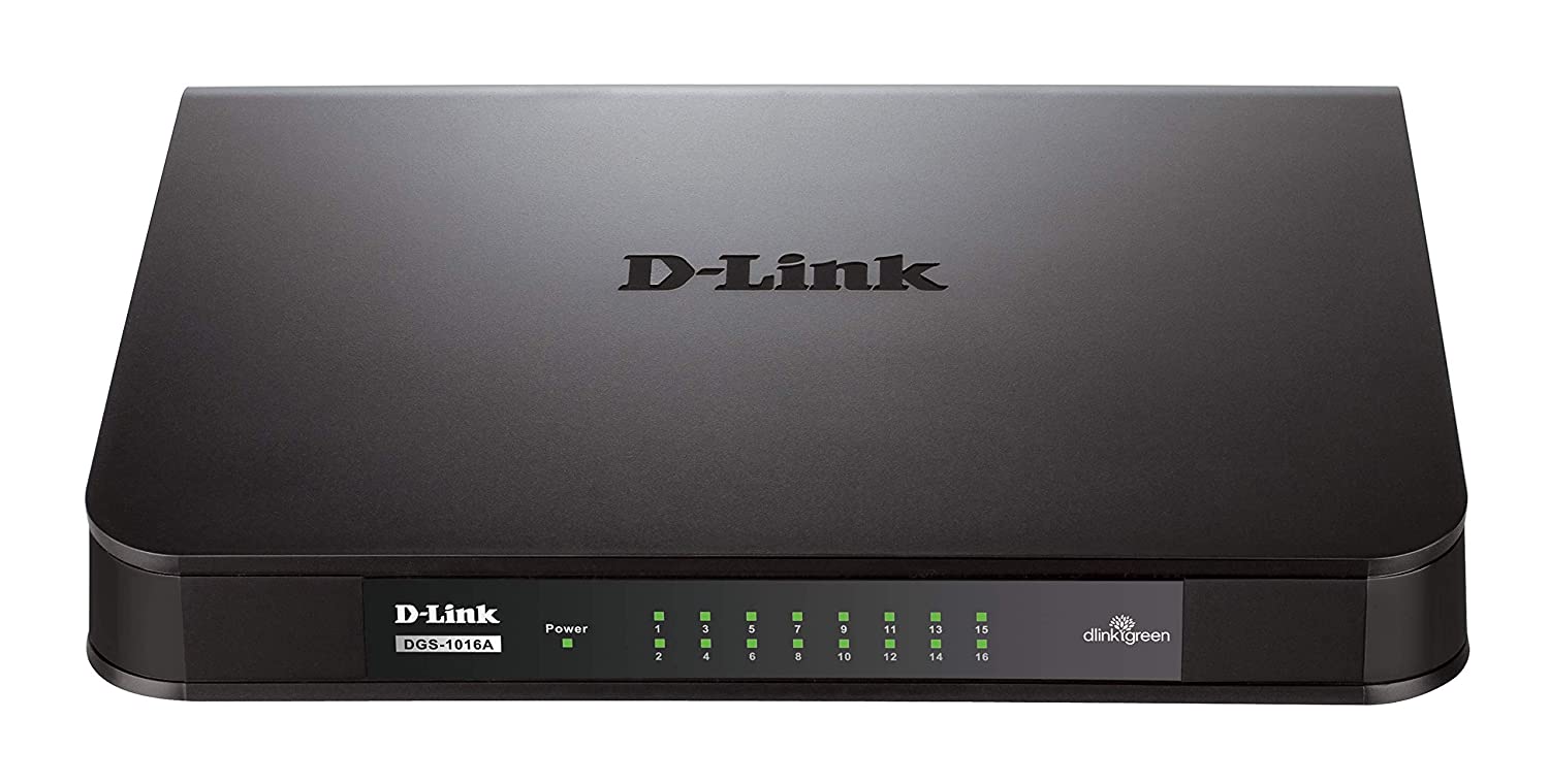 D-Link DGS-1016A 16-Port Gigabit 10/1000 MBPS Unmanaged Switch