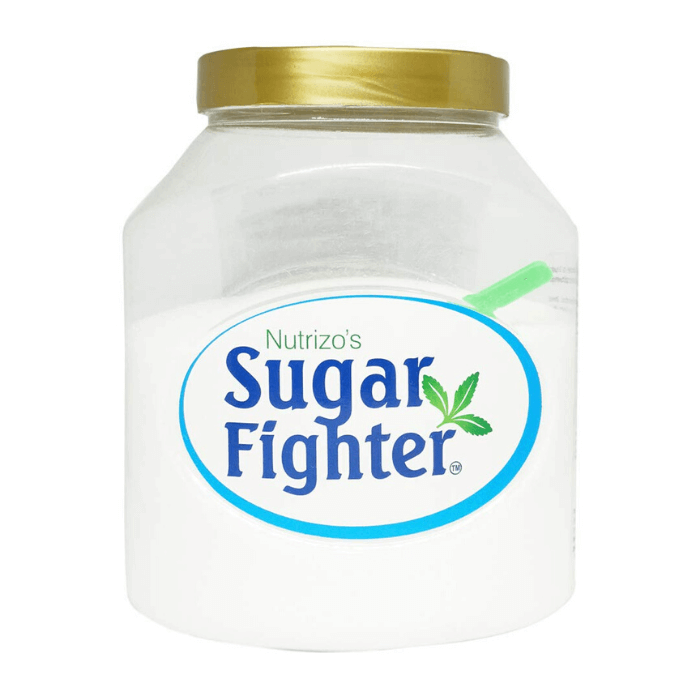 SUGAR FIGHTER STEVIA JAR - ZERO CALORIES & FAT FREE SWEETENER - NATURAL STEVIA - 500GM POWDER JAR