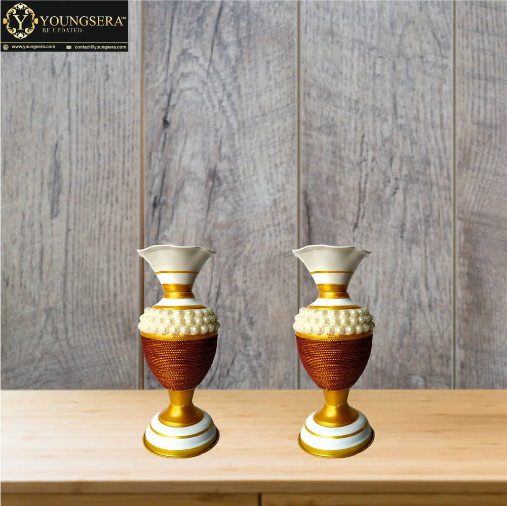 Flower Vase Half Pearl Design