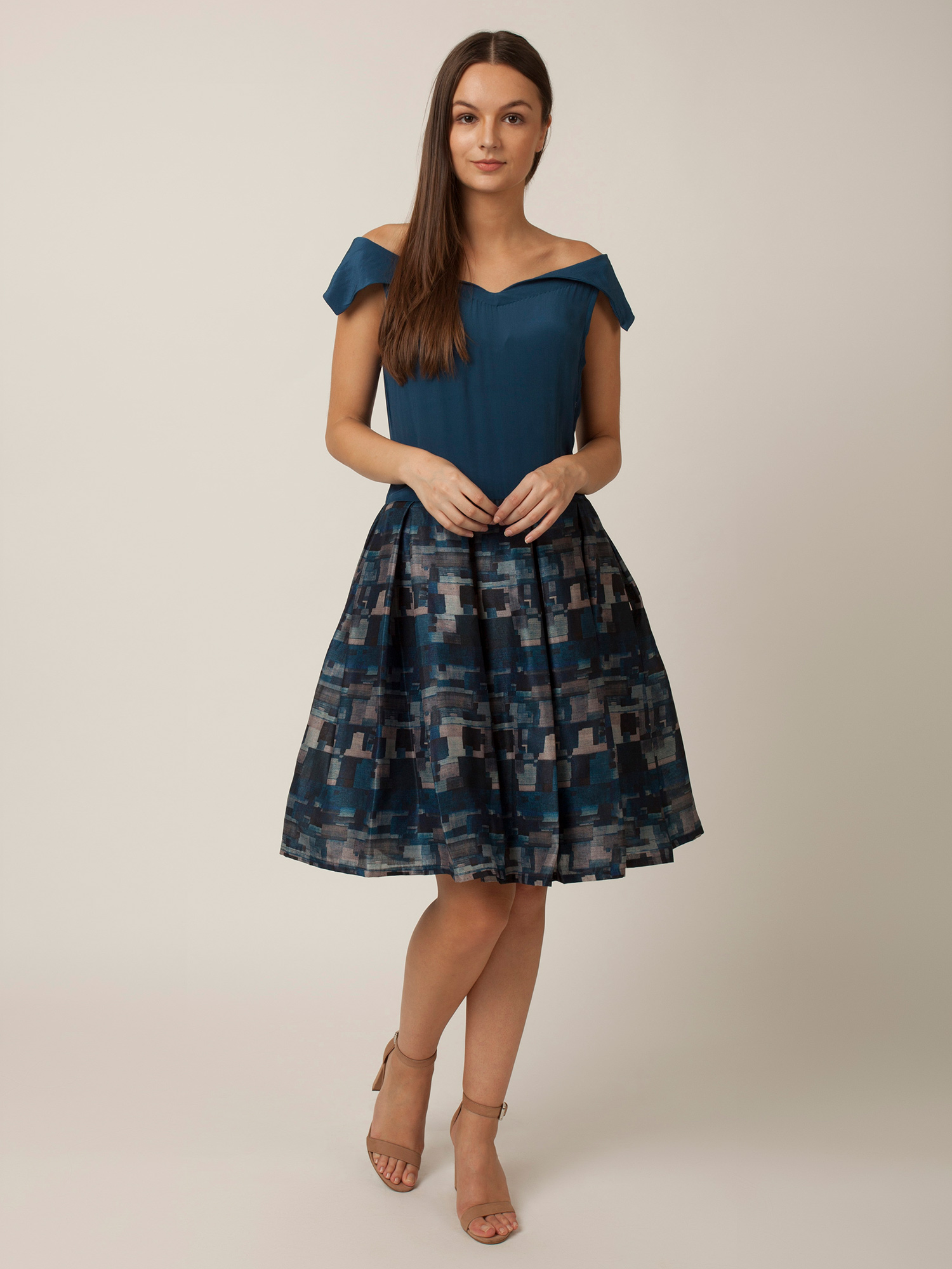 PAKHI OFF SHOULDER DRESS - BLUE