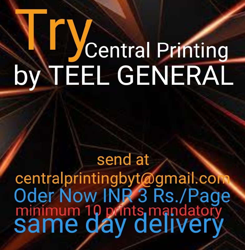 CENTRAL PRINTING BY TEEL GENERAL