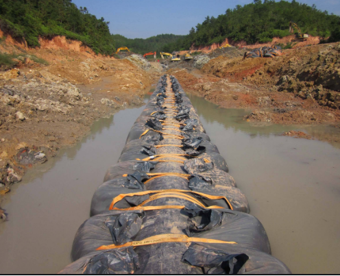 Geotextile Pipeline Bag Weights Pipeline Saddle Bag Weights