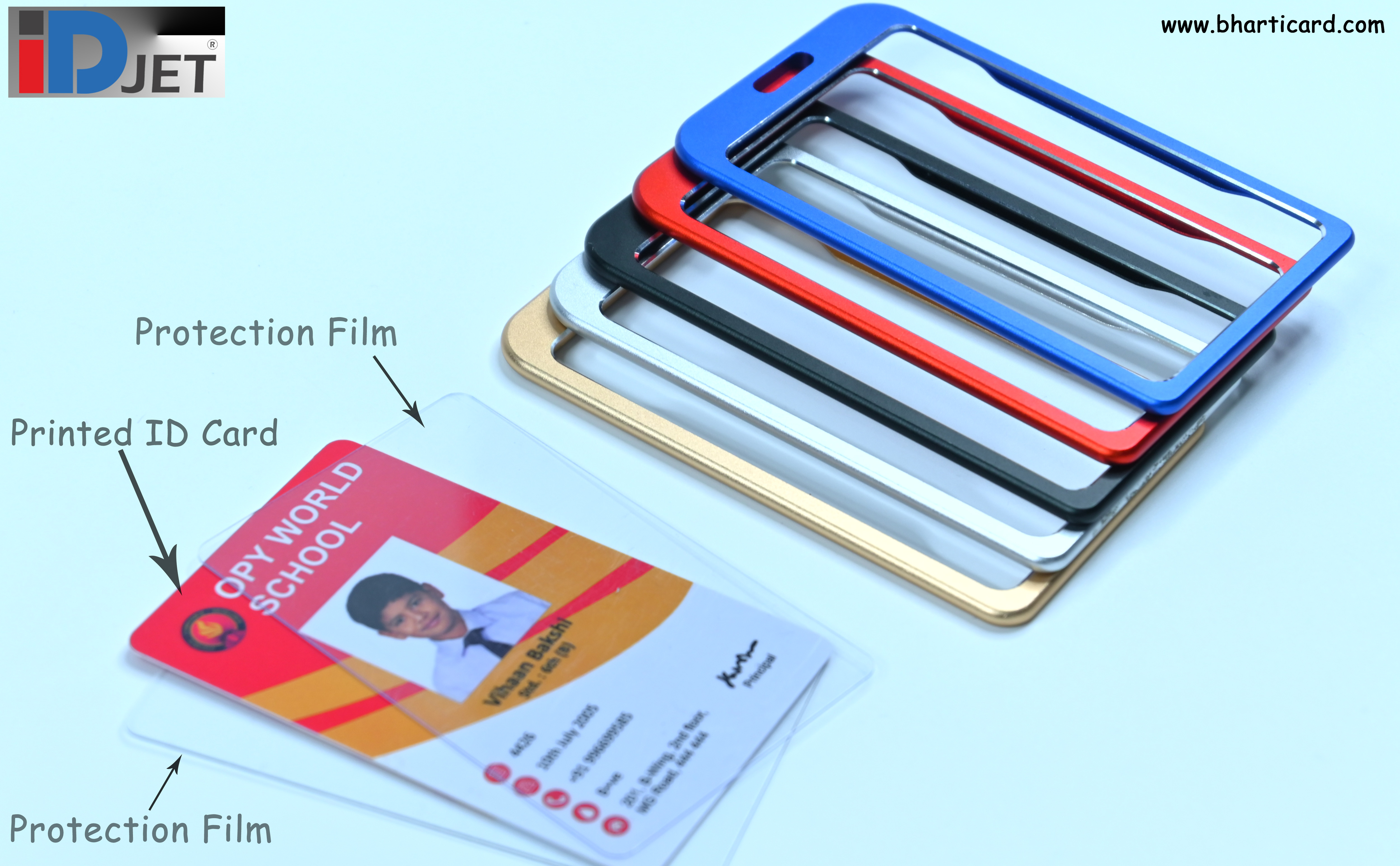 iDJET Metal ID Card Holder/ Aluminium ID badge holders