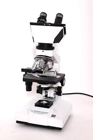 Gemkolabwell G-S-725-45 Metal White 1000X Science Compound Microscope Kit with Blank Slide Kit