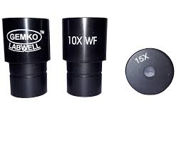 Gemkolabwell G-S-725-29 Plastic Black 10X Wide Field & 15X Eyepiece for Microscope (Pack of 3)