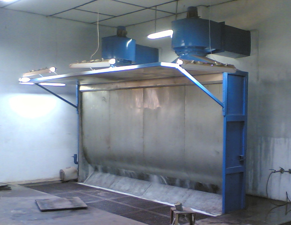 12.   Wet Spray booth / Water curtain spray booth: