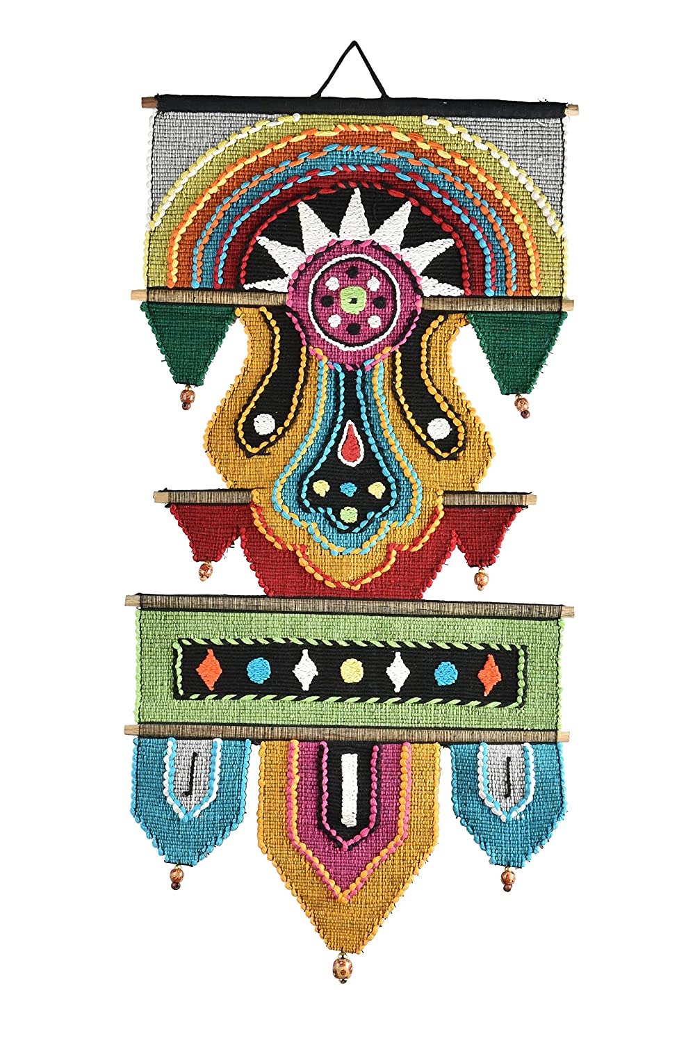 Ayus Cotton Wall Hanging (14 x 27 inch, Multicolour)