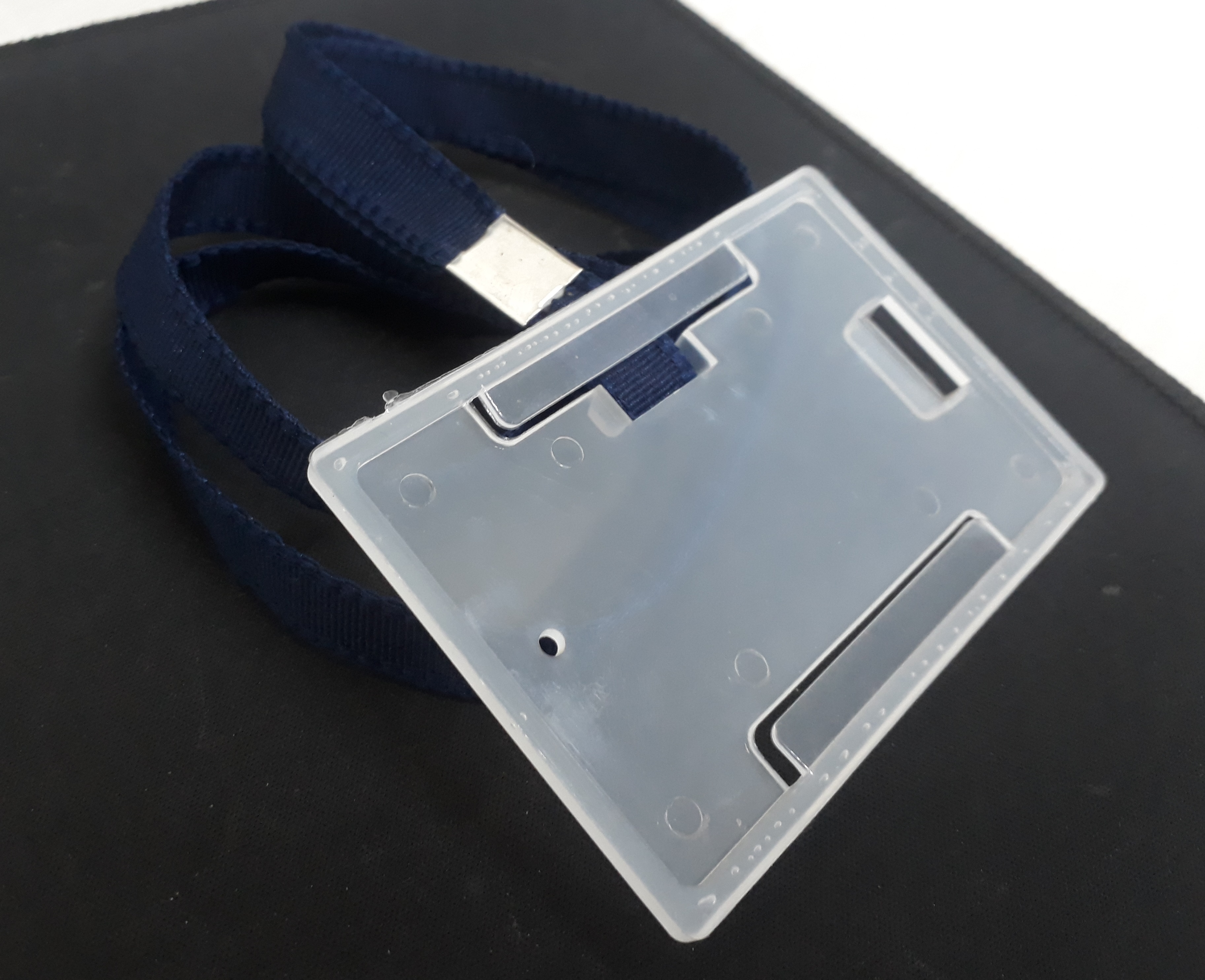 iDJET ID card holder with plain/printed lanyard (Plastic holder and Screen printed lanyard)
