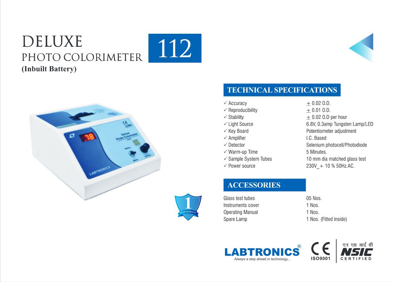 DELUXE PHOTOCOLORIMETER 