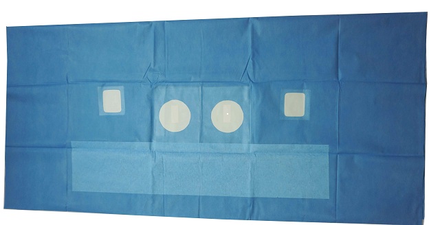 ANGIOGRAM DRAPE with 16 cms apertures (2 Nos)