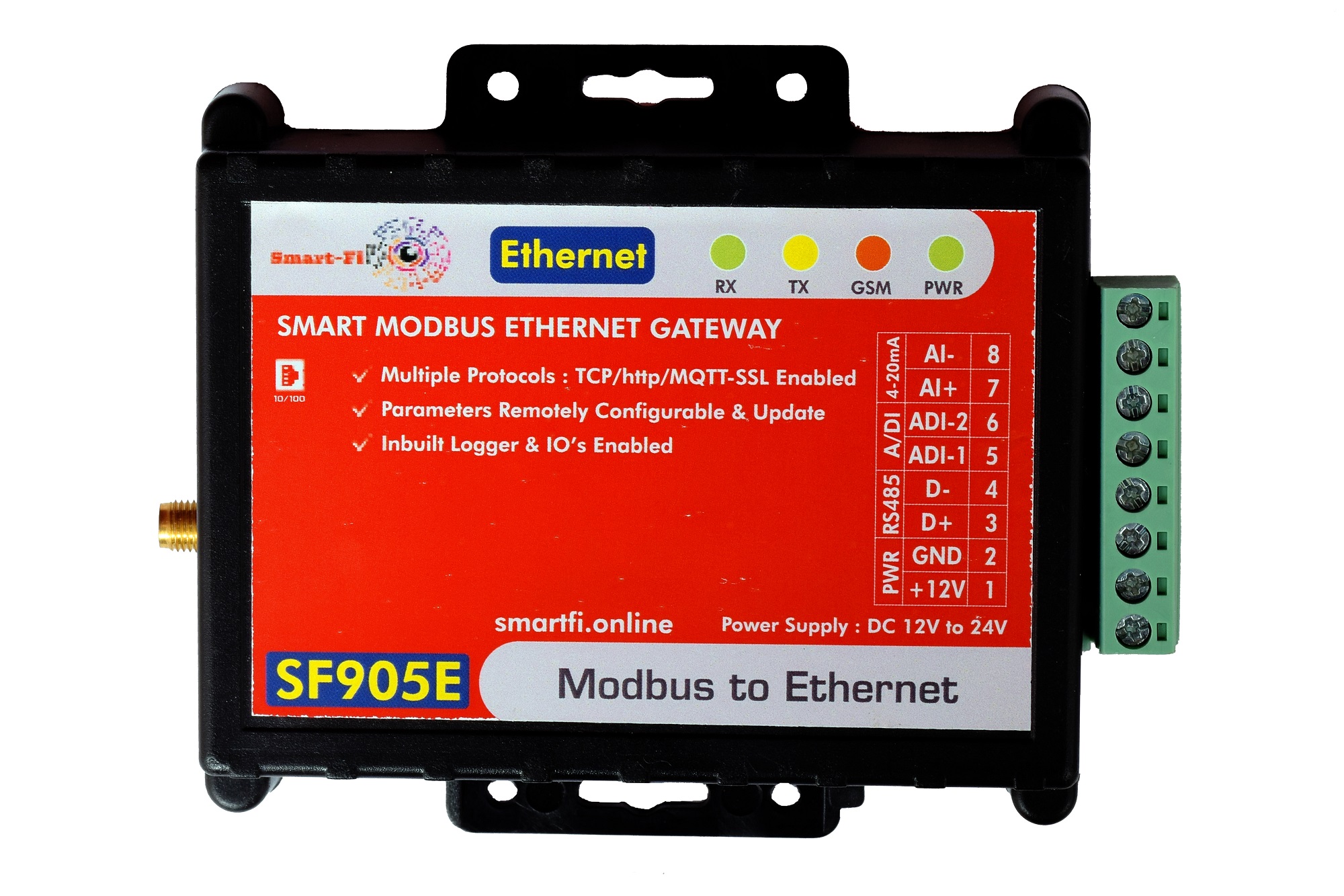 SMART MODBUS TO ETHERNET GATEWAY