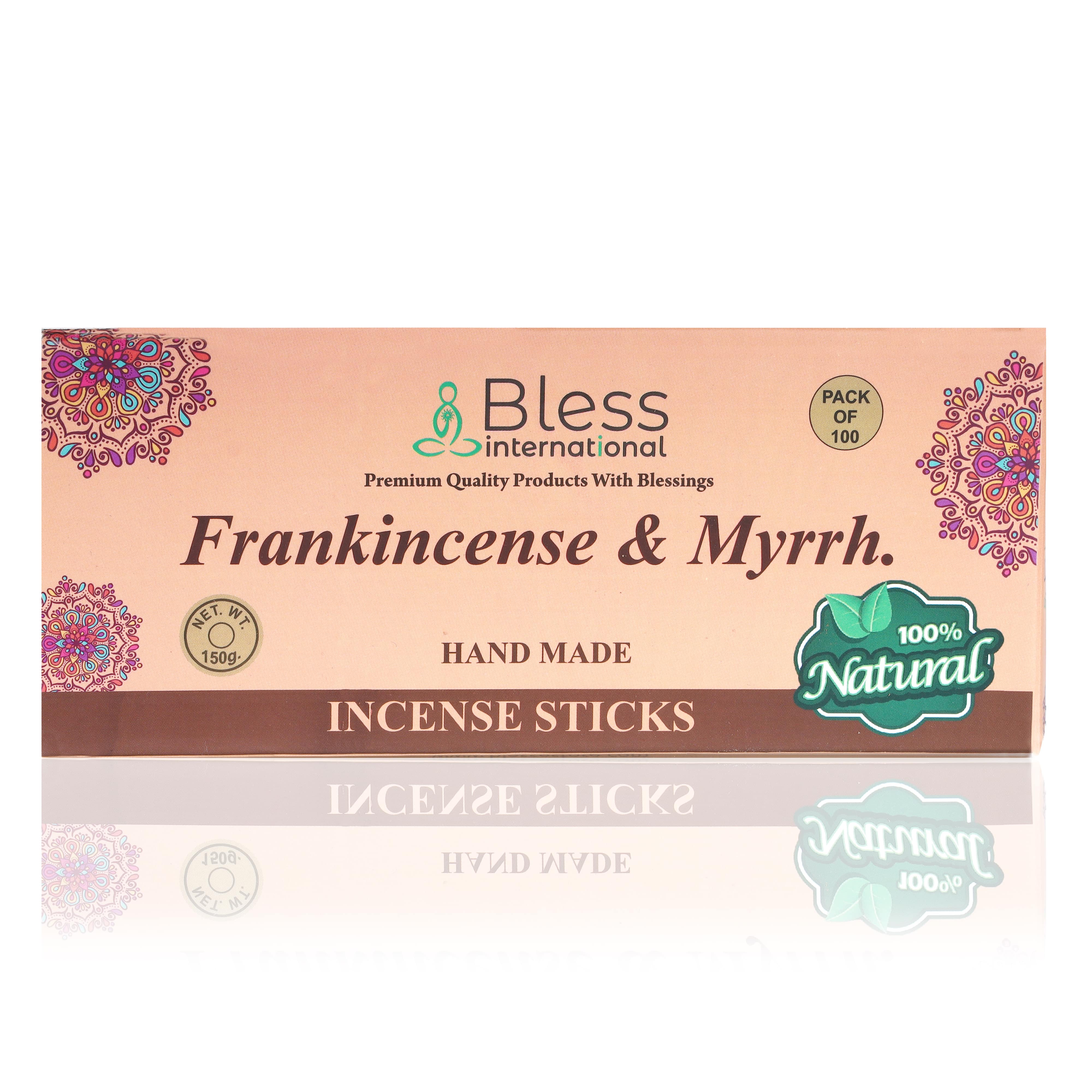 100% Natural Handmade Hand Dipped Incense Sticks The Best Woods Scent (Frankincense and Myrrh)
