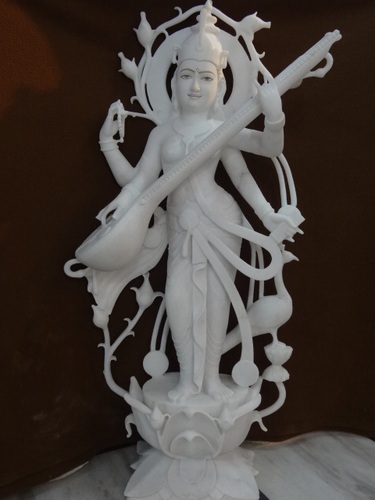 Makrana Marble Sarasvati Statue