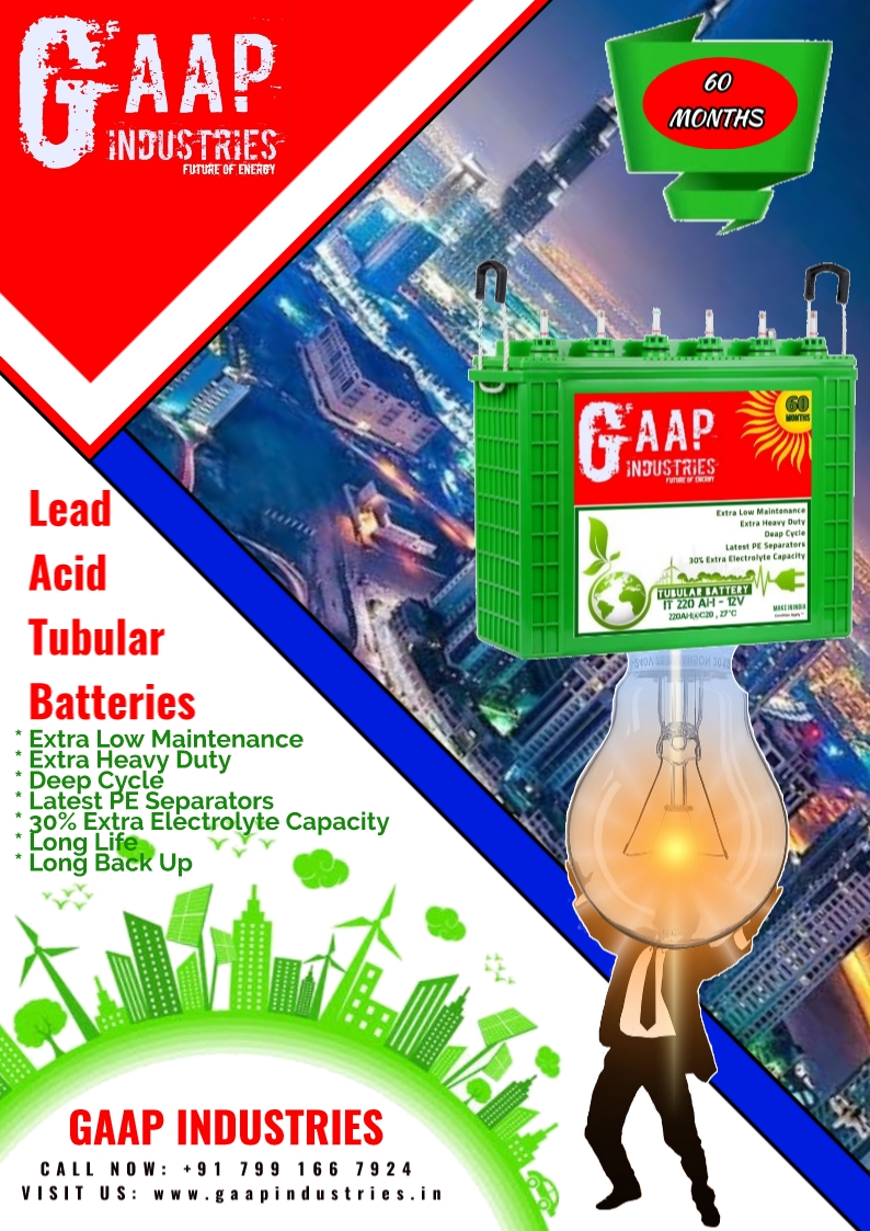 Lead Acid Tubular Batteries 100Ah - 250Ah (12V)