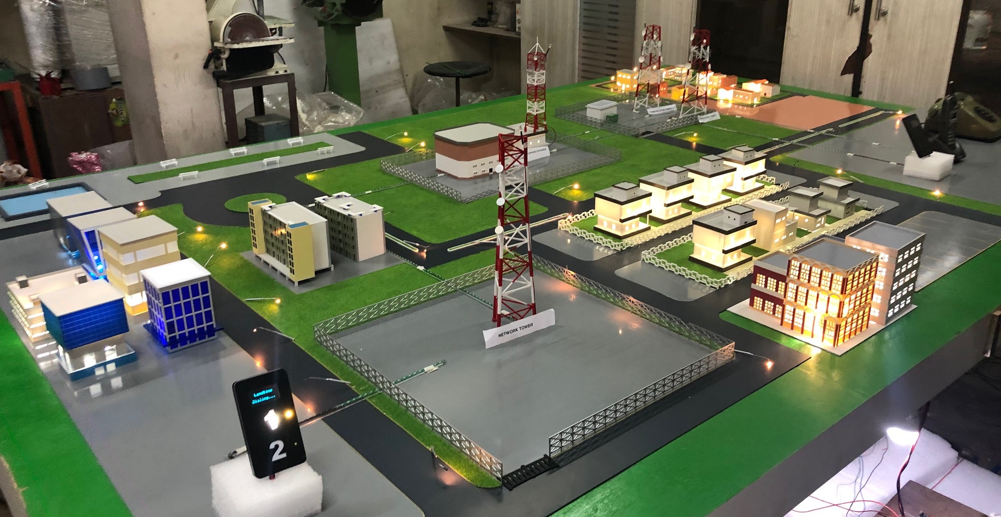 Architectural model of service station 