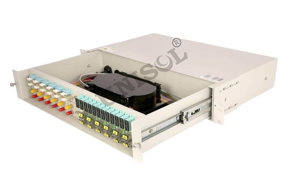 48 Port Sliding Rack Mount LIU | 2U Sliding rackmount patch panel | Rackmount patch panel 
