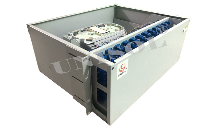 96 Port Sliding Rack Mount LIU | 4U Sliding rackmount patch panel | Rackmount patch panel | Unisol