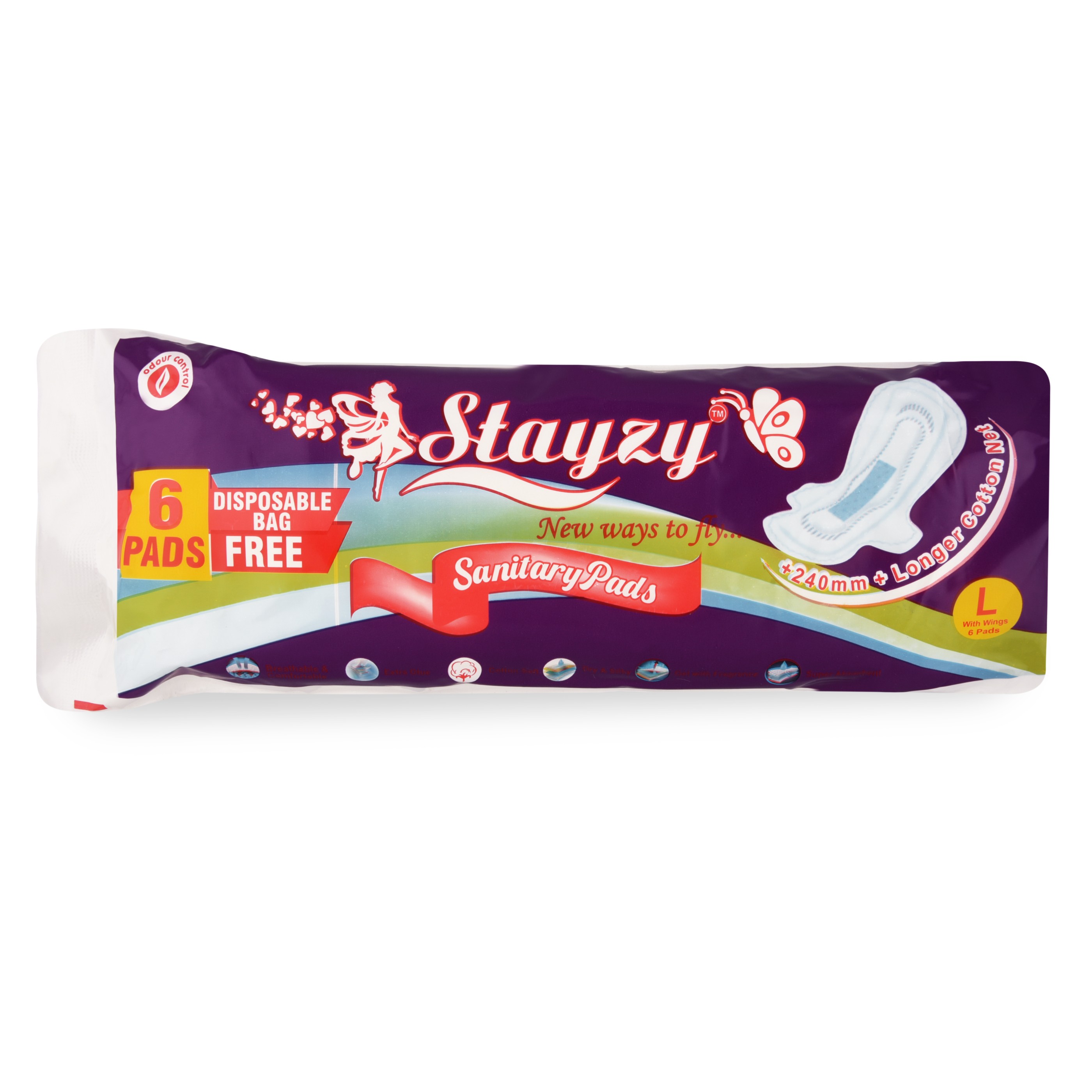 Stayzy 240mm Straight Cottony Sanitary Napkin For Female 